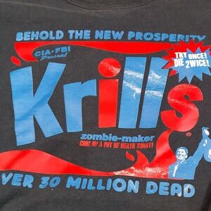 Mighty Healthy Krills Zombie Maker Vintage 90s Sweatshirt Mens Large Black
